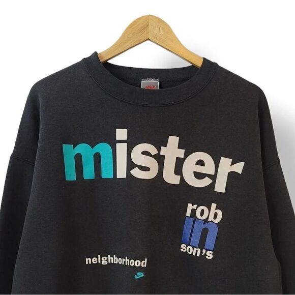 NEW Vintage 90s Nike x Mr. Robinson's Neighborhood Ad Promo Sweatshirt Size XL - Picture 2 of 10